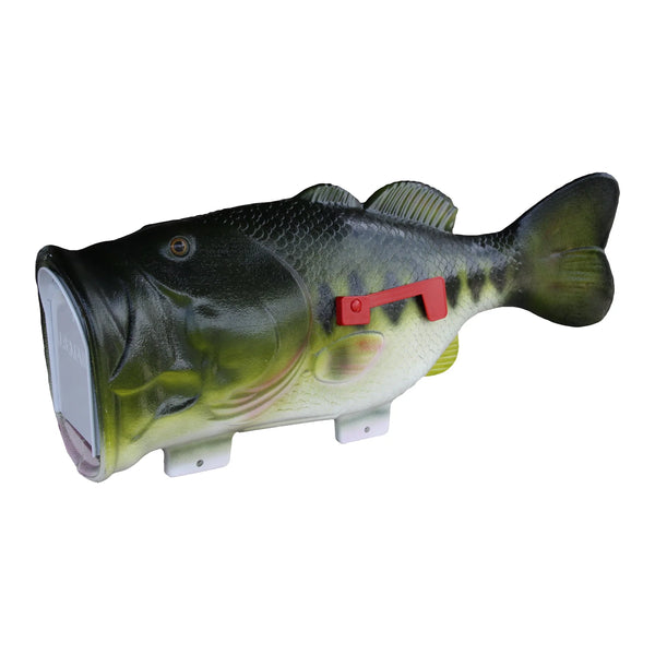 Post Mount Large Mouth Bass Fish Mailbox