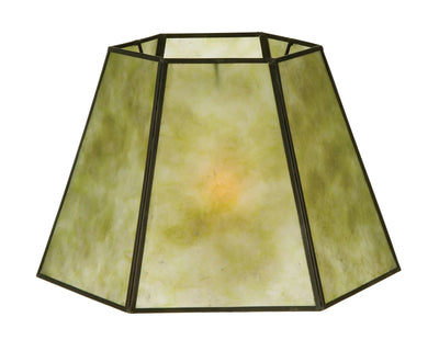 Craftsman Green Hexagon Style Mica Lampshade (05702G)
