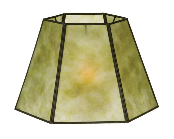 Craftsman Green Hexagon Style Mica Lampshade (05702G)