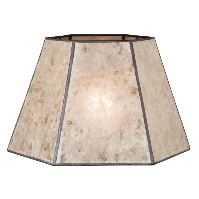 Craftsman Parchment Hexagon Style Mica Lampshade (05702N)