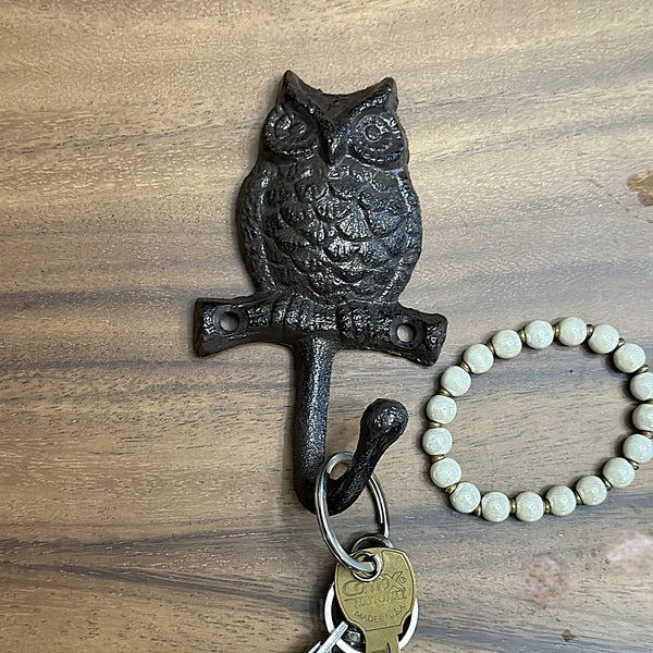 Cast Iron Owl Wall Hook