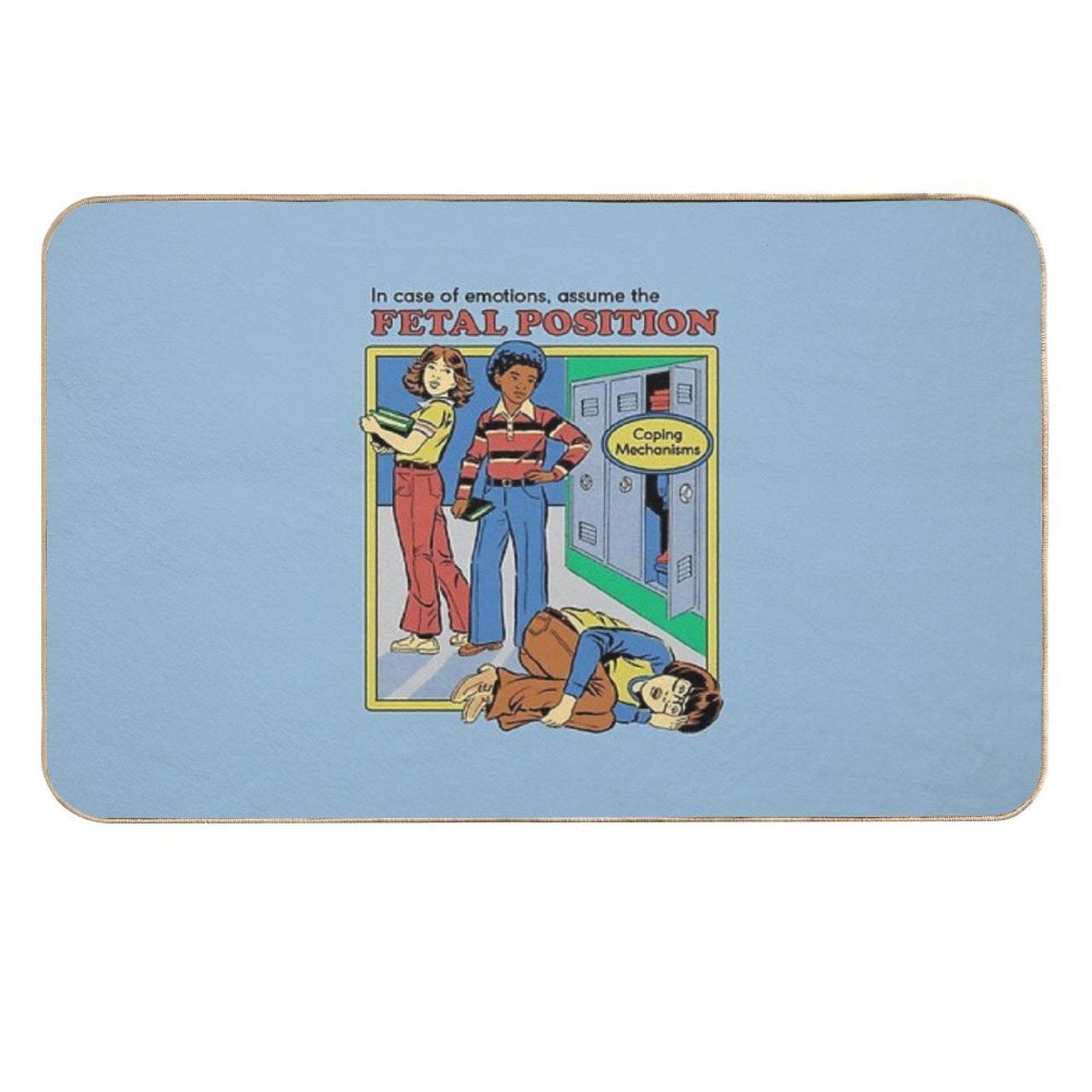 Assume The Fetal Position  High-Traffic Bath Mat
