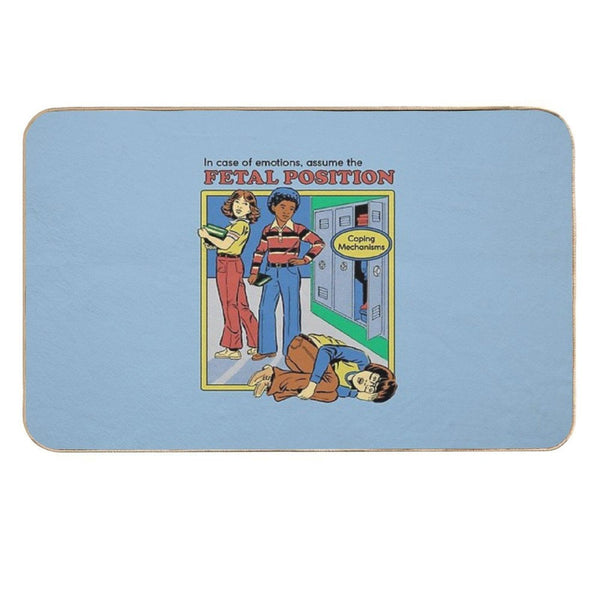 Assume The Fetal Position  High-Traffic Bath Mat
