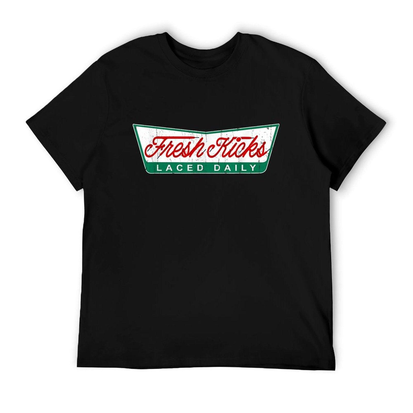 Sneaker Sauce Apparel Fresh Kicks Laced Daily Unisex-Adults Black S T-Shirt