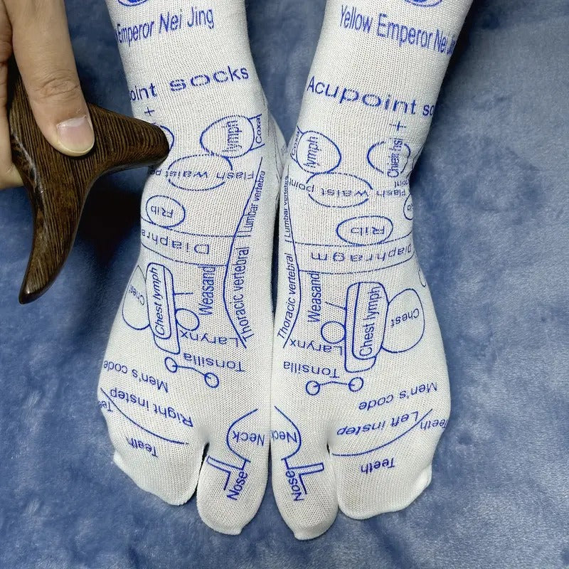 Reflexology Socks Women Foot Massage Meridian Acupoint Reflex Area Acupoint Socks And Foot Acupoint Illustration Socks for Foot