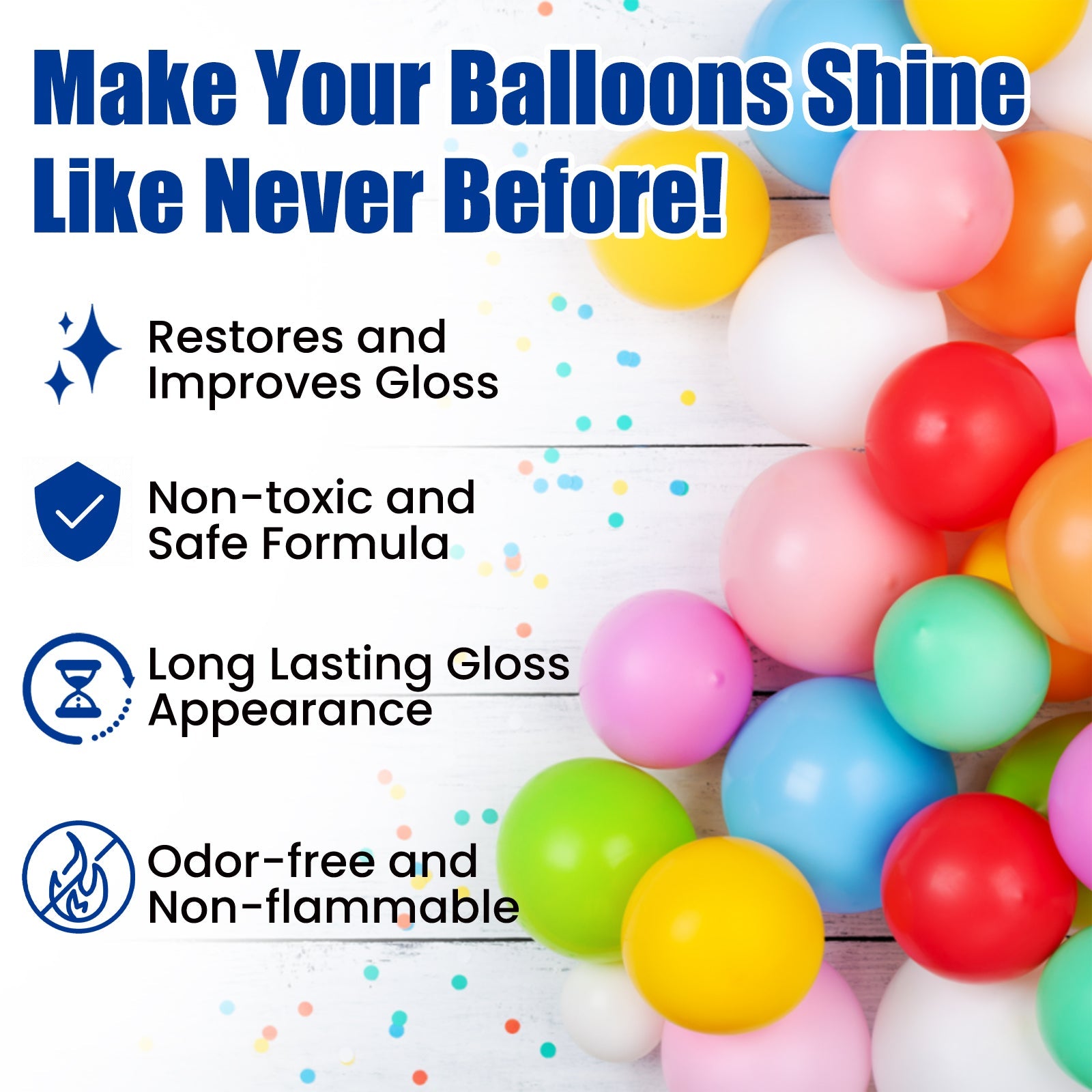 n Balloon Shiny Spray, To Improve Gloss Appearance Balloon Anti-Oxidation Odorless Portable Spray