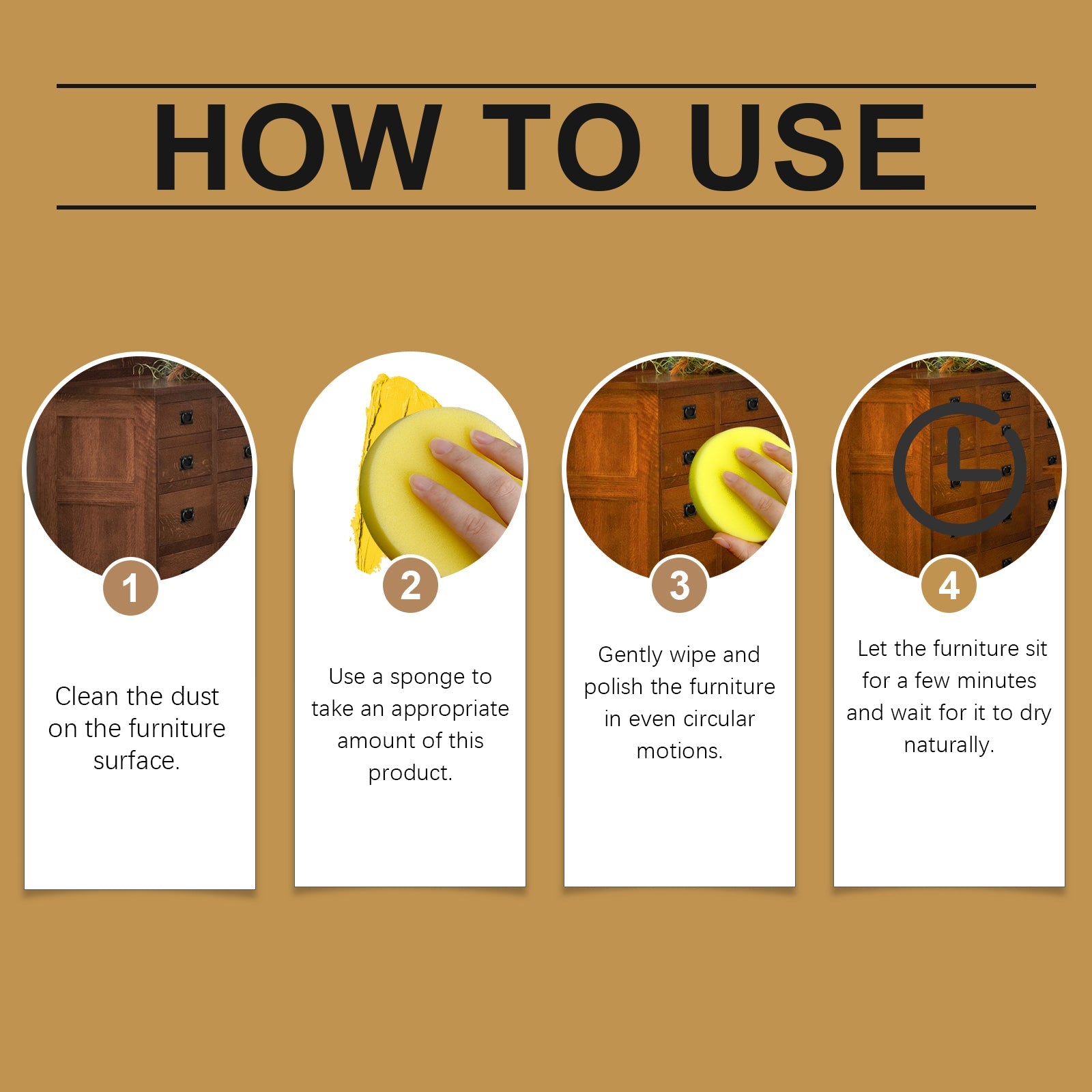 Furniture Care Beeswax Indoor Wood Table And Chair Furniture Shine Polishing Care Multi-Purpose Maintenance Wax