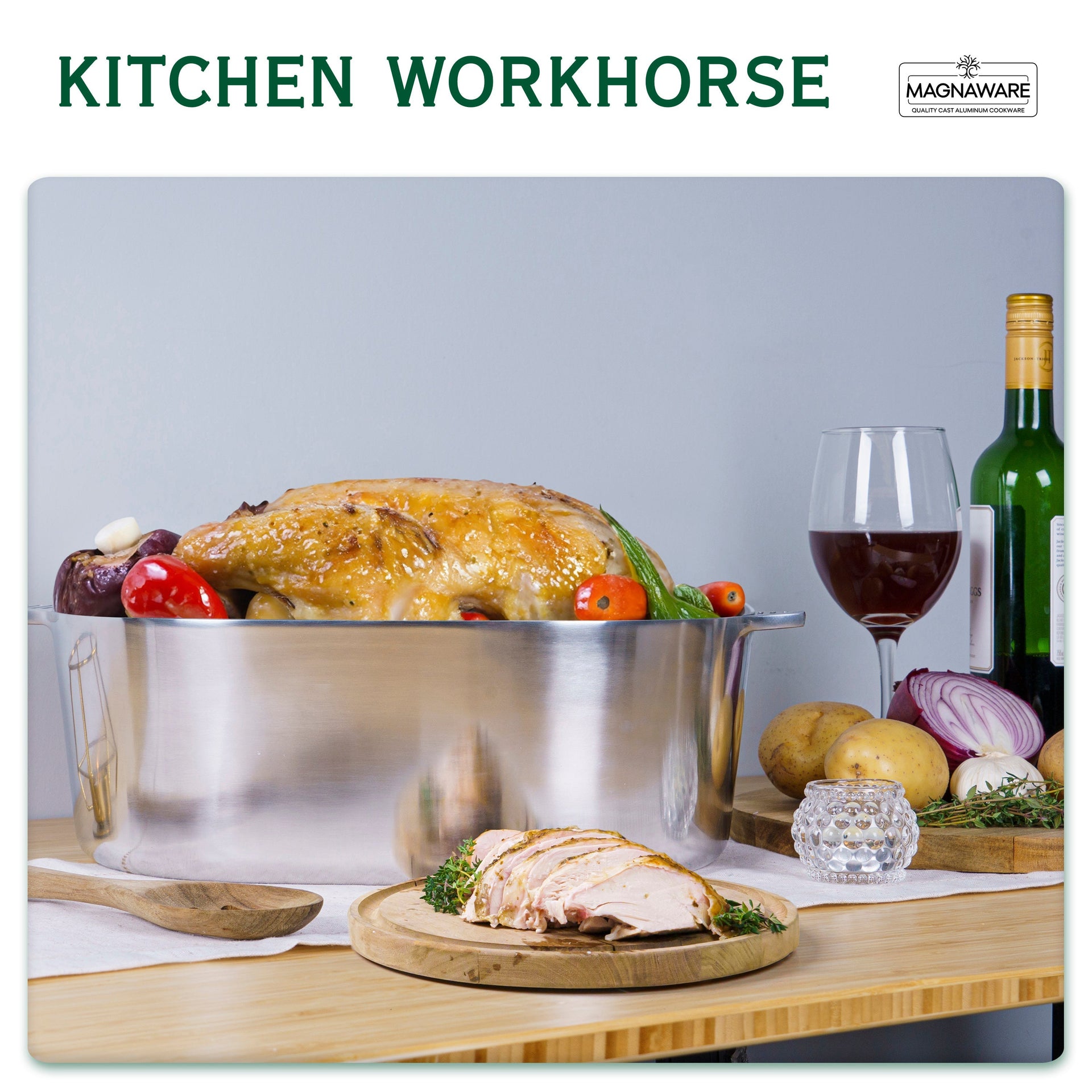 Oval Dutch Oven with Lid - 10 Quart (15 Inch) MAGNAWARE