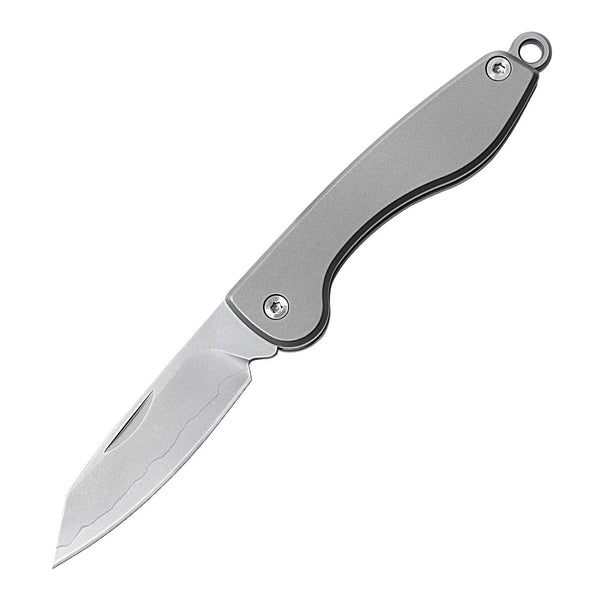 Mini Folding Titanium Utility Knife Portable Pocket Knife Camping Food Processing Food Construction Repair Outdoor Equipment Keychain Mouth Wautton Outdoor Gear