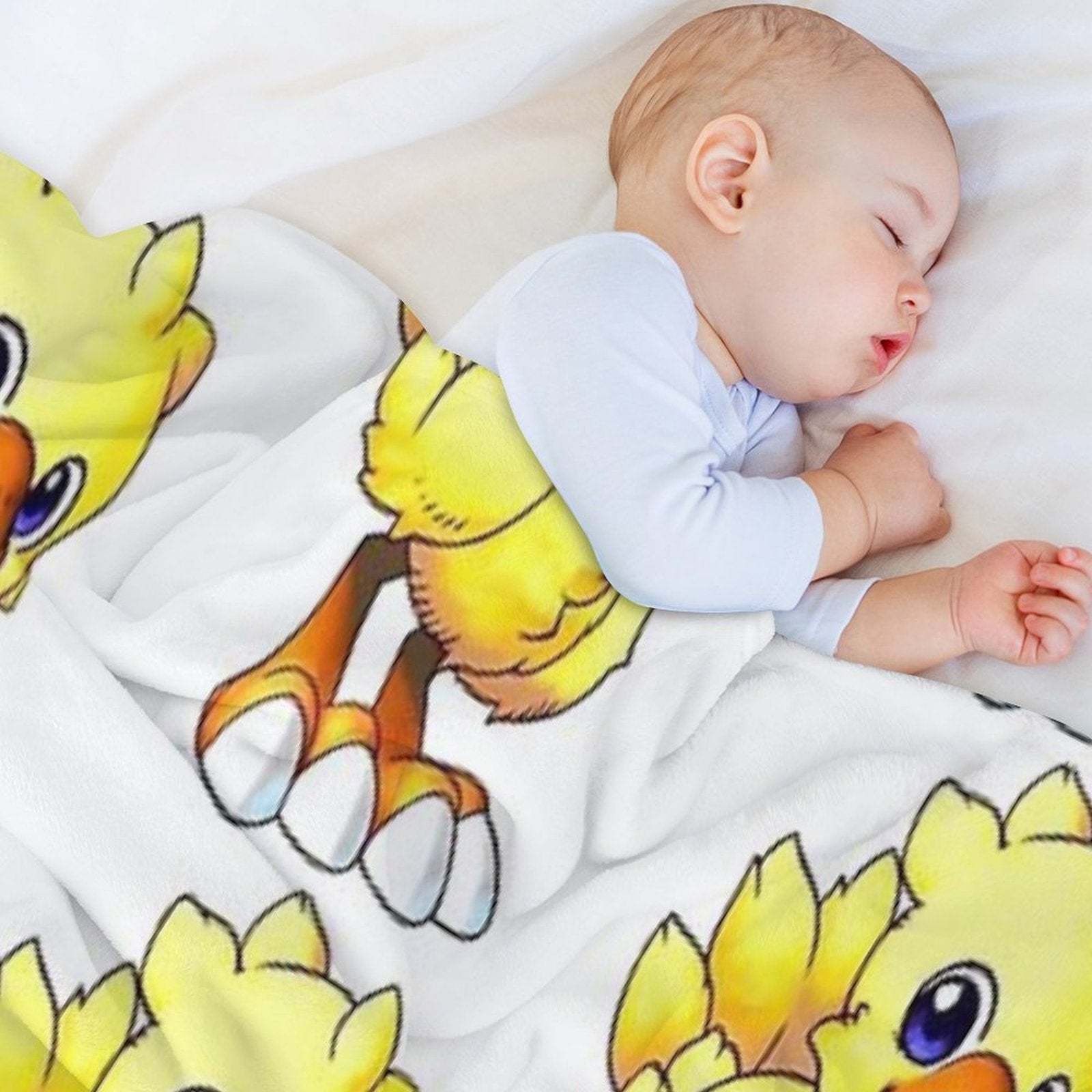 Baby Chocobo II  Final Fantasy Easter Collection Travel-friendly Throw Blanket
