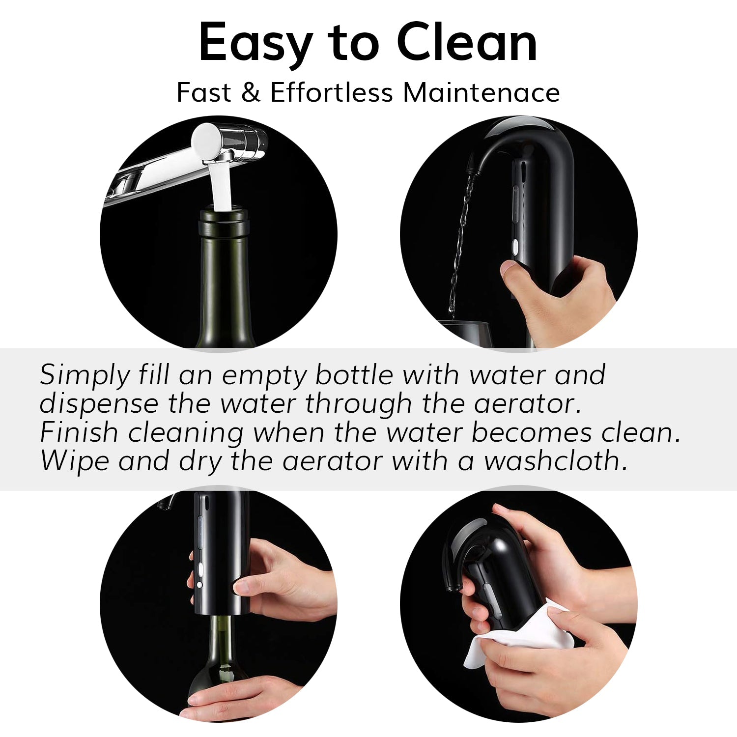Electric Wine Aerator Dispenser - Portable Premium Wine Accessory for Red & White Wines, Touch Activated Aeration For Wine and Spirit - Beginner and Enthusiast - Spout Pourer - Wine Gifts