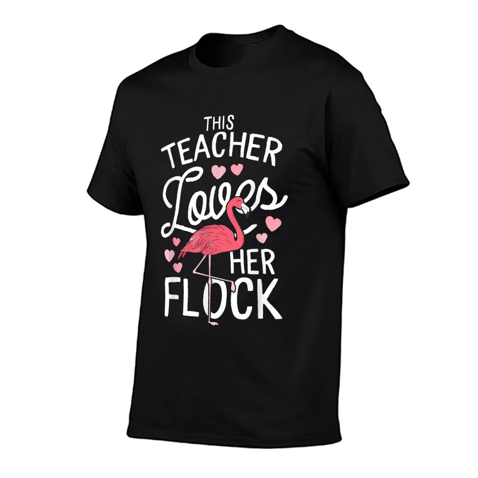 This Teacher Loves Her Flock Flamingo Teacher Class Gift T-Shirt