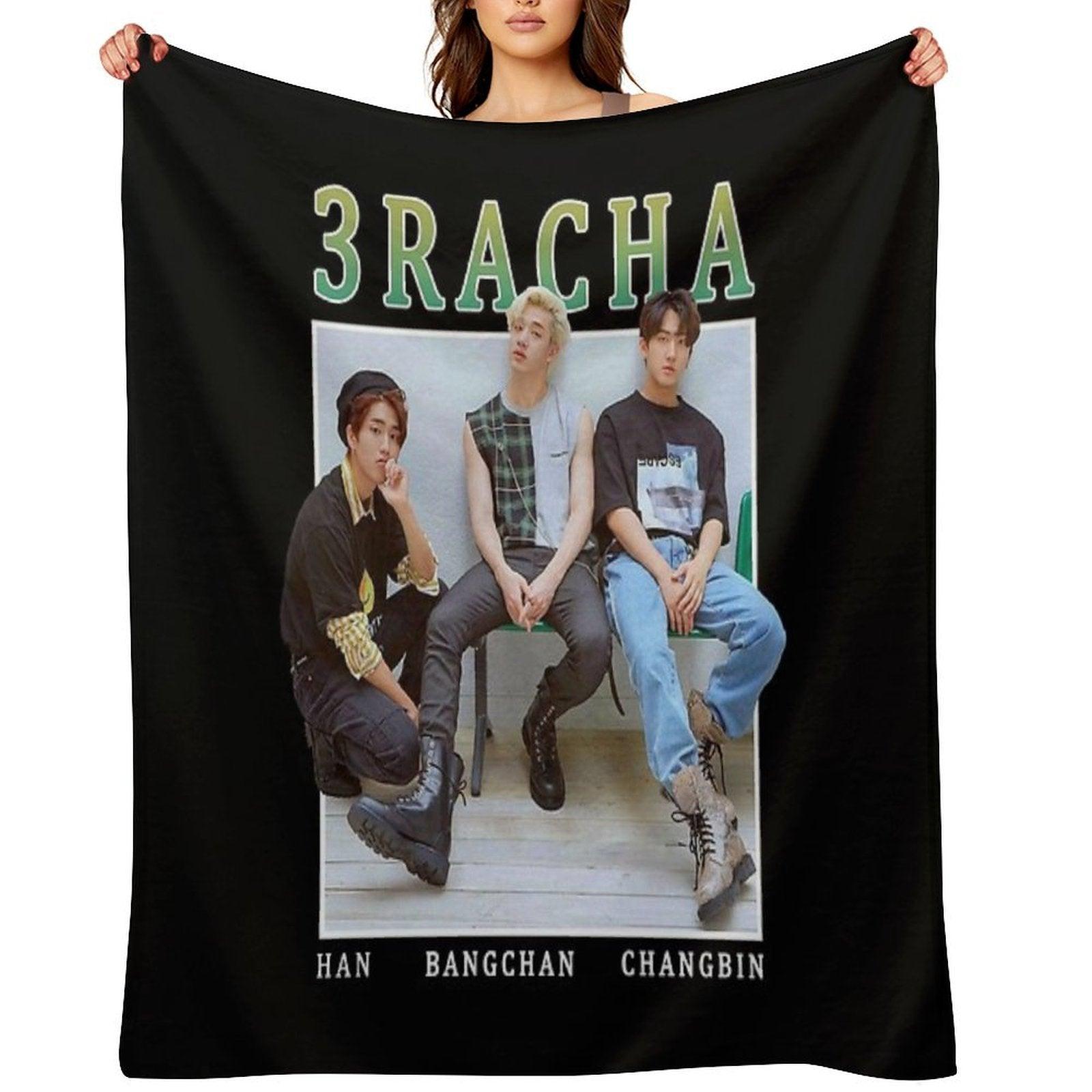 3RACHA Stray Kids Vintage Retro Band Style 90s Throw Blanket