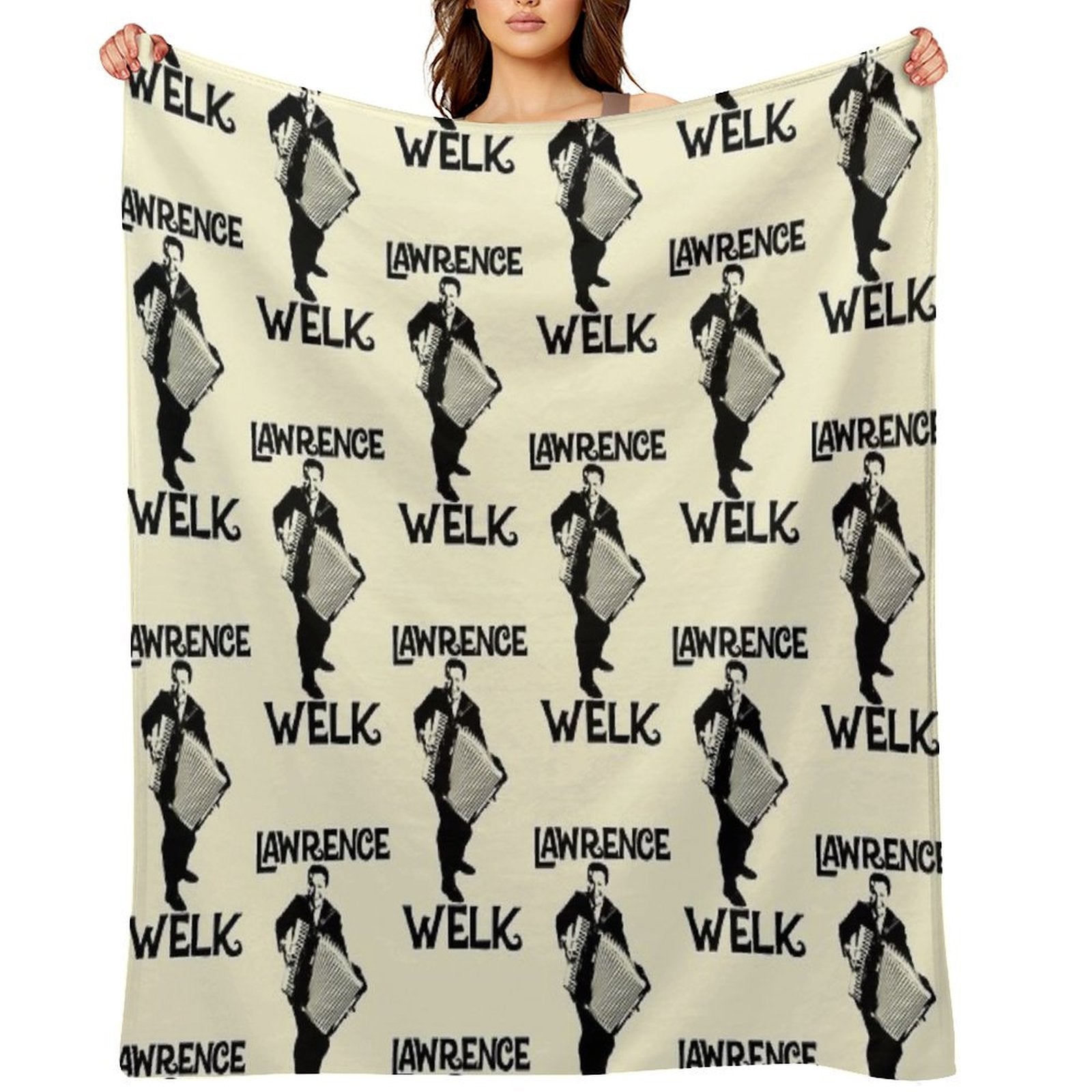 Lawrence Welk - Name - The Black Stencil Eco-conscious Throw Blanket