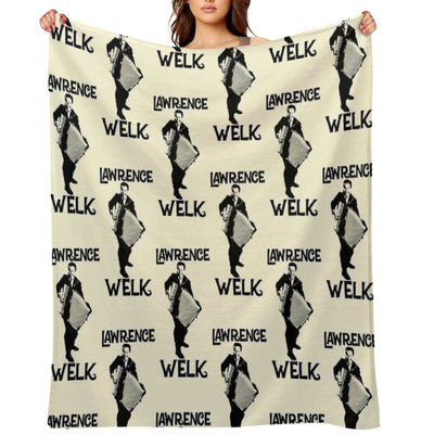 Lawrence Welk - Name - The Black Stencil Eco-conscious Throw Blanket