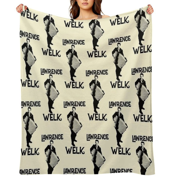 Lawrence Welk - Name - The Black Stencil Eco-conscious Throw Blanket