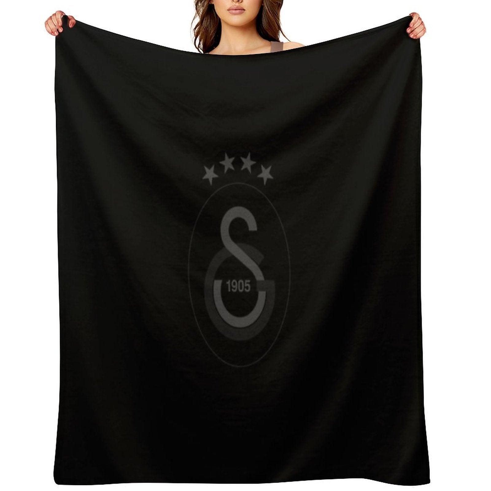 Galatasaray Black Throw Blanket