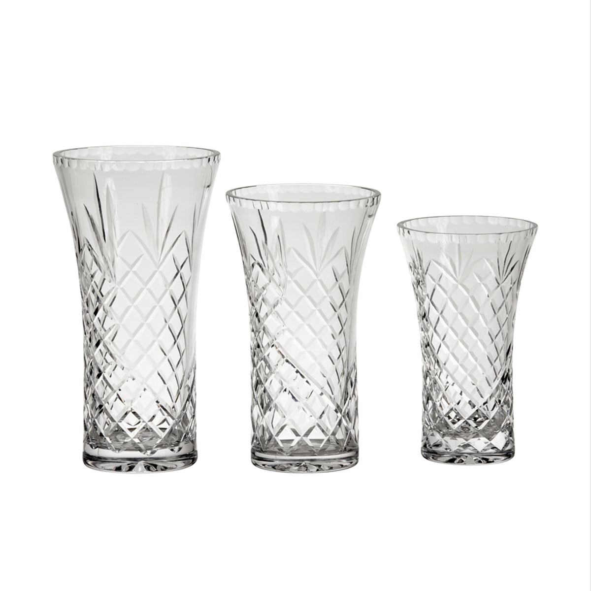Crystal Flared Vase With Medallion Ii Pattern, 7
