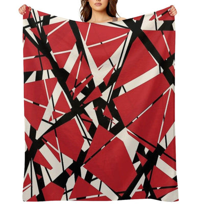 EVH Authentic Stripes Design (red) Throw Blanket