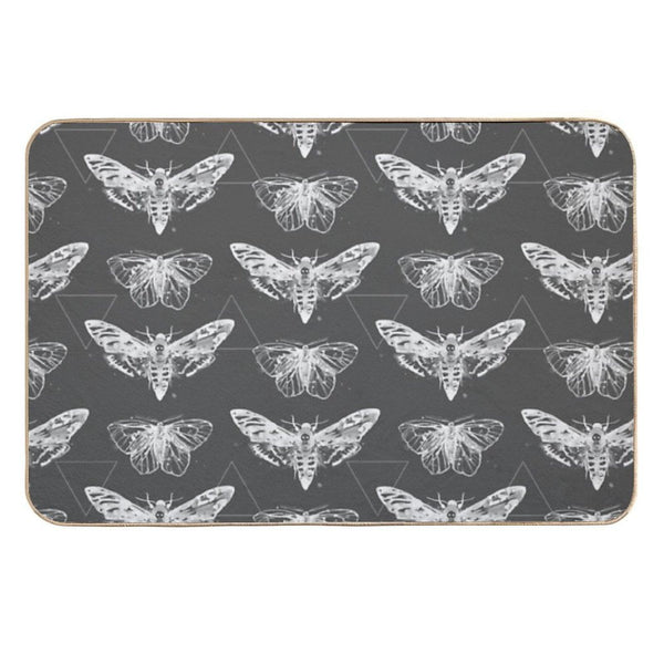 Geometric Moths - Inverted  Easy To Clean Bath Mat