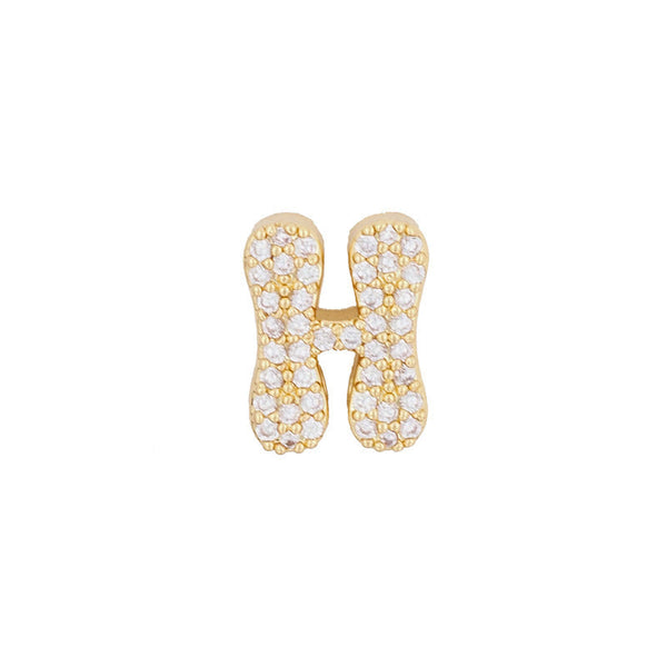 Fashion English 26 letter single pendant gold DIY bracelet necklace accessories