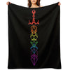 Dice Sword Rainbow Tabletop RPG Gaming Wrinkle-free Throw Blanket
