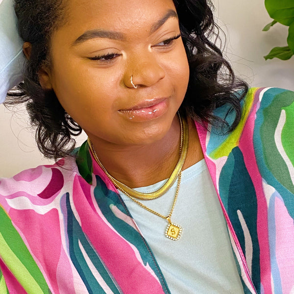 Aztec Delight Initial Necklace