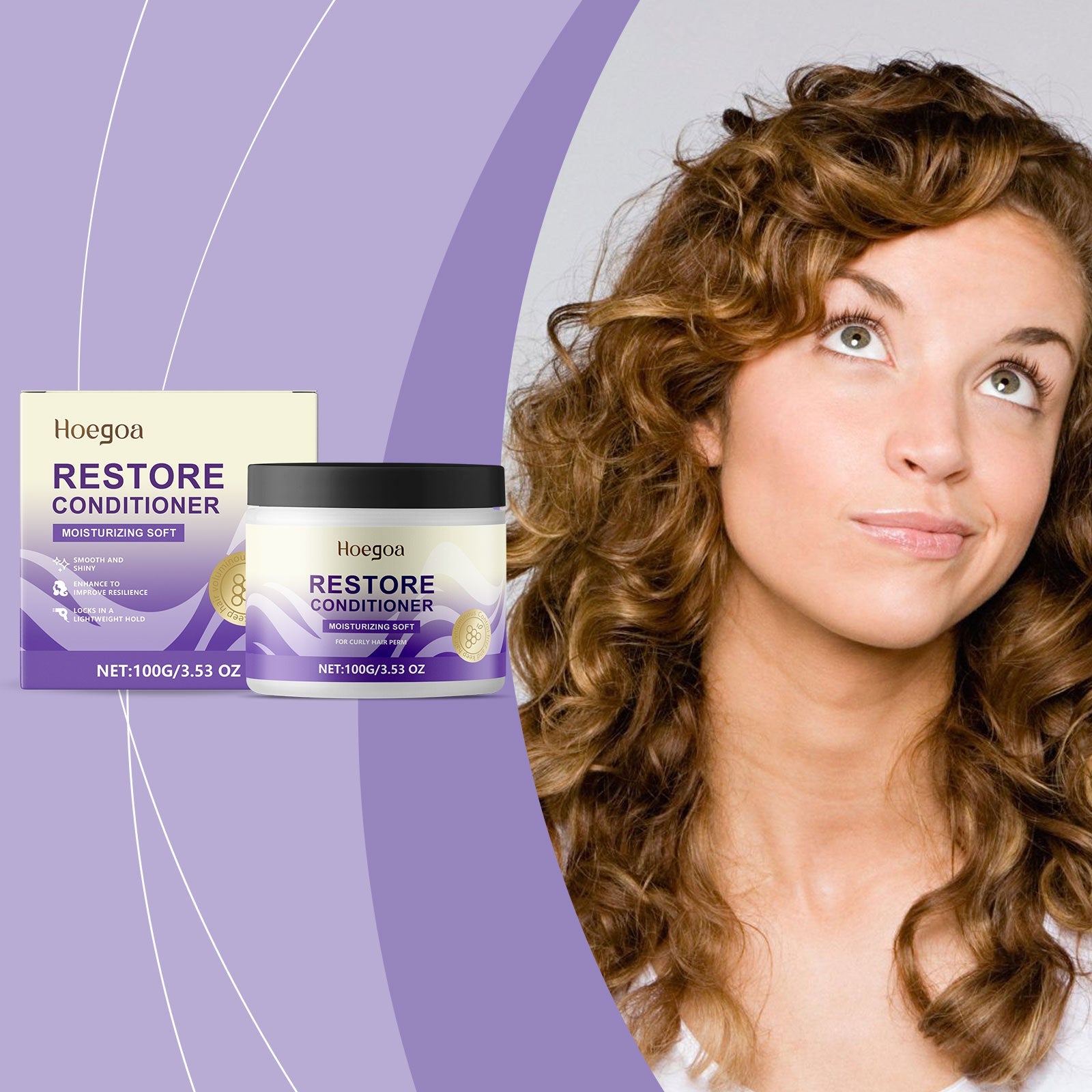 Leave-In Repair Curl Mask Nourishes Frizzy Hair For Natural Curls Repair Voluminous Shine Lasting Styling Cream