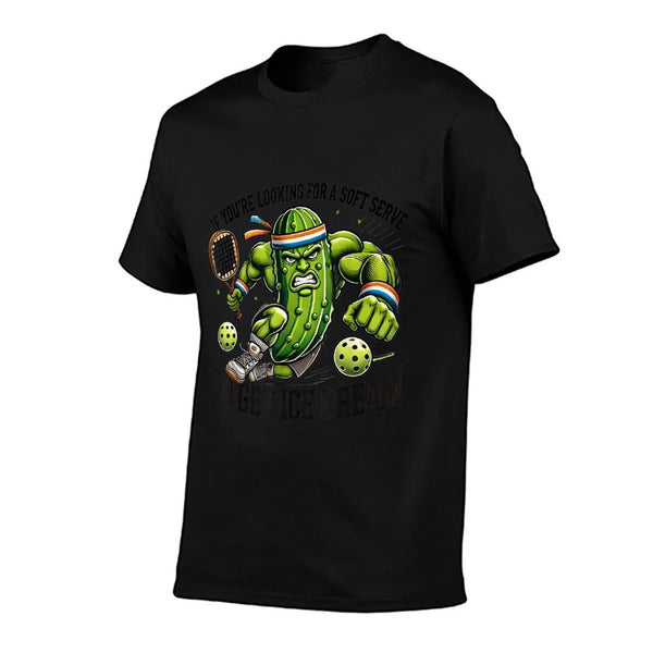Funny Pickleball Lover Pun With A Pickle Playing Pickle Ball T-Shirt