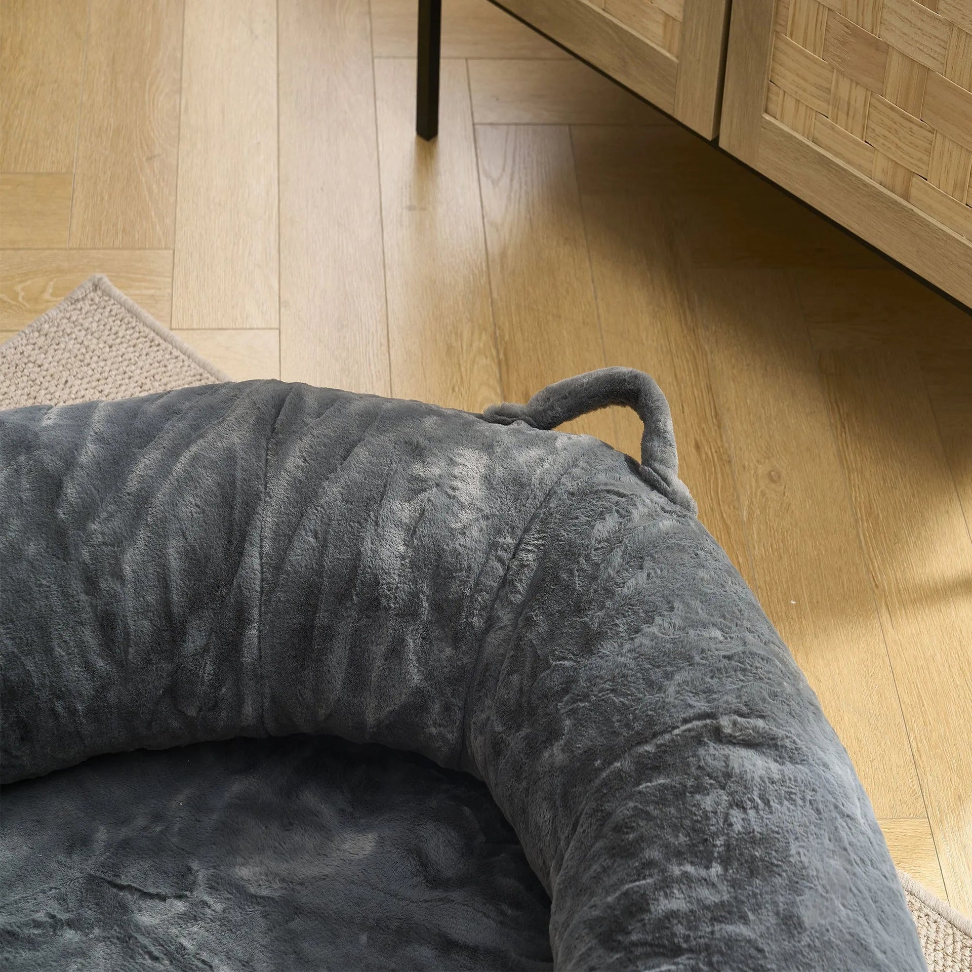 🇫🇷🇪🇪 🇸🇭🇮🇵🇵🇮🇳🇬 Human Dog Bed for Adult, Memory Foam Human Size Pet Bed for Human With Storage Pocket, Dark Gray