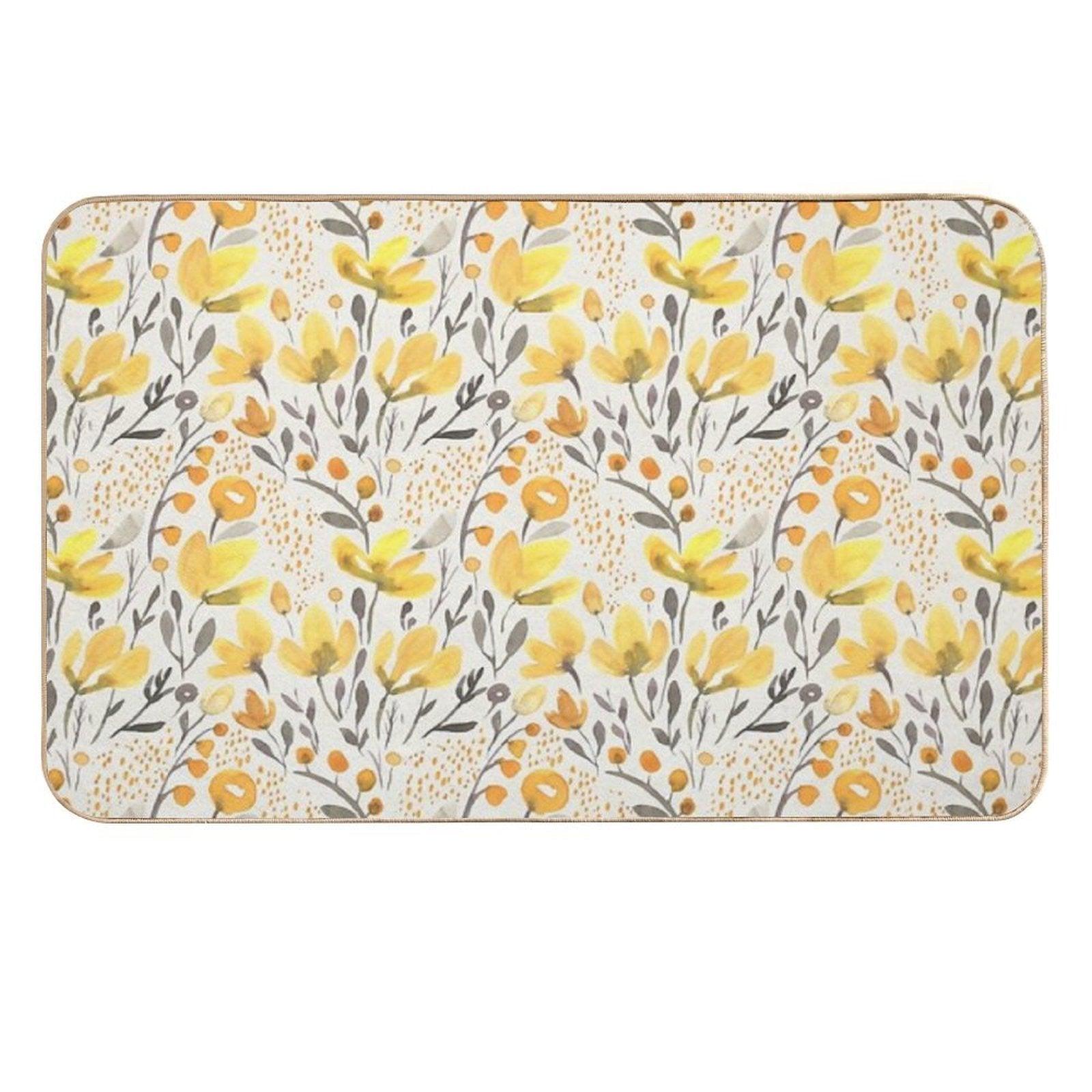 Yellow Field  Slip-Resistant Bath Mat