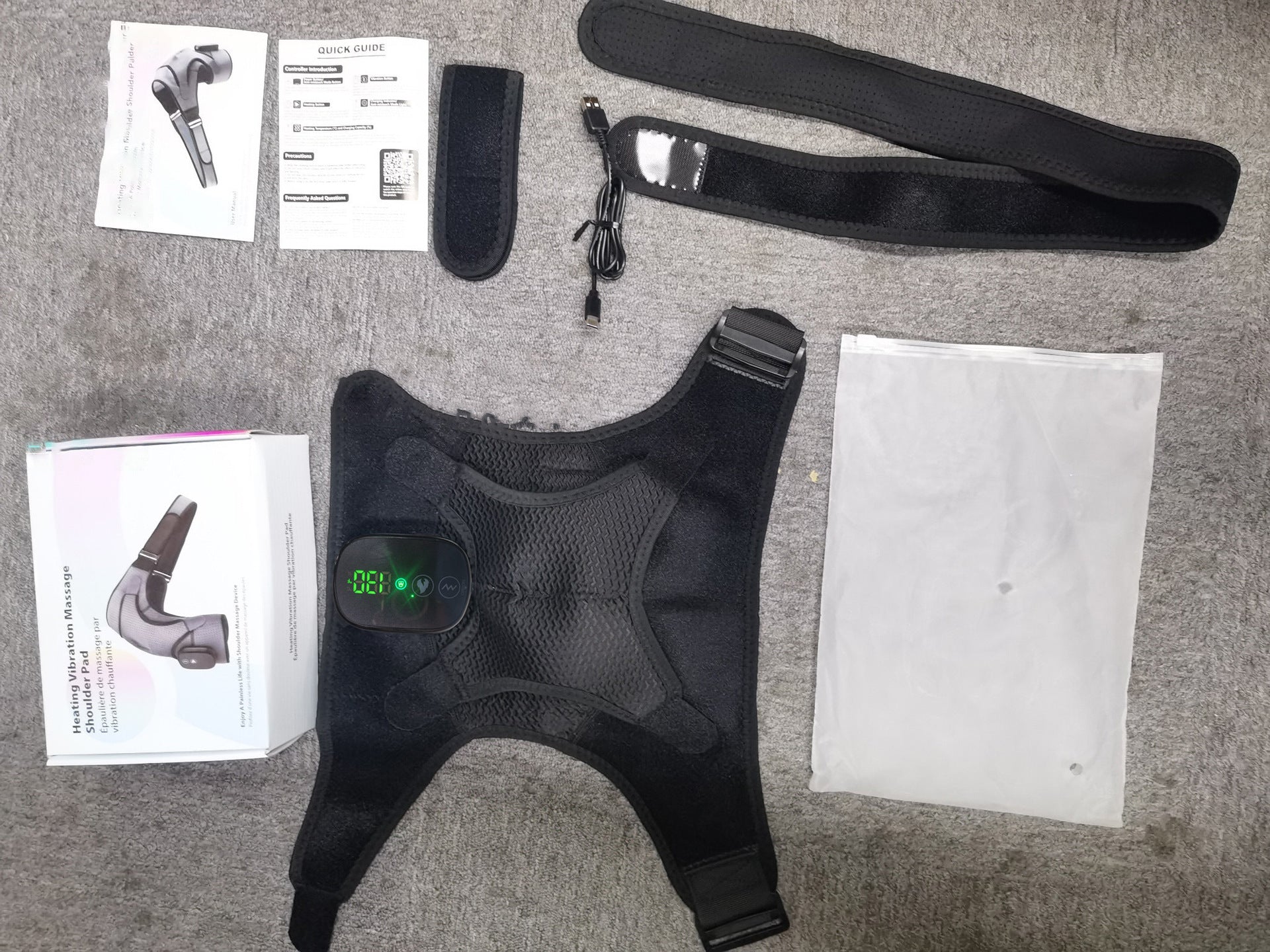 Touchscreen controller hole shaped shoulder protection electric heating shoulder protection heating vibration massager