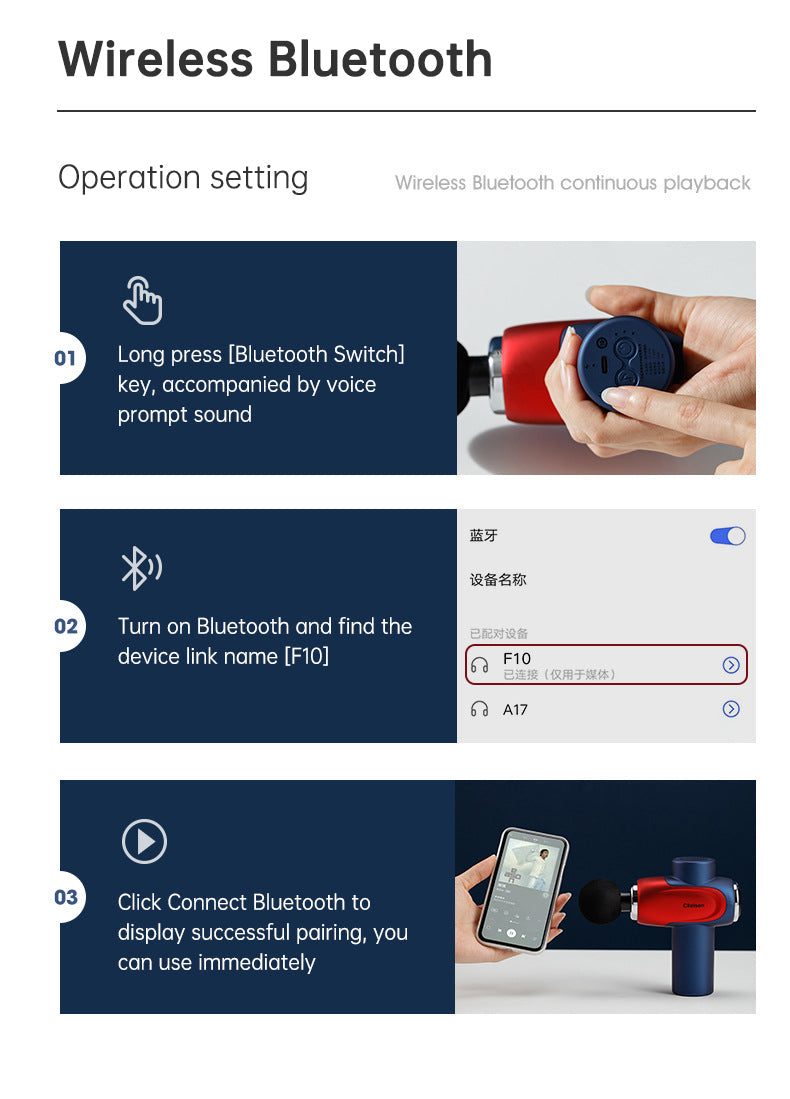 CP-F10 fascia gun muscle massager cervical muscle relaxer electric menstrual gun leg electric