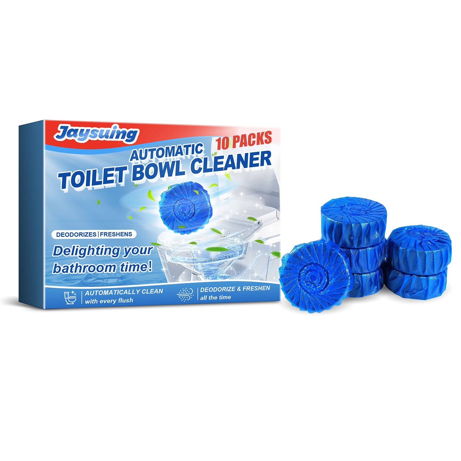Automatic Toilet Bowl Cleaner, Household Descaling Deodorizing Deodorizing Odors Fresh Toilet Cleaning Block