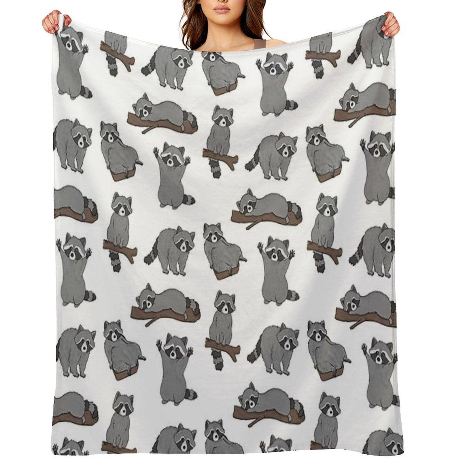Raccoons Throw Blanket