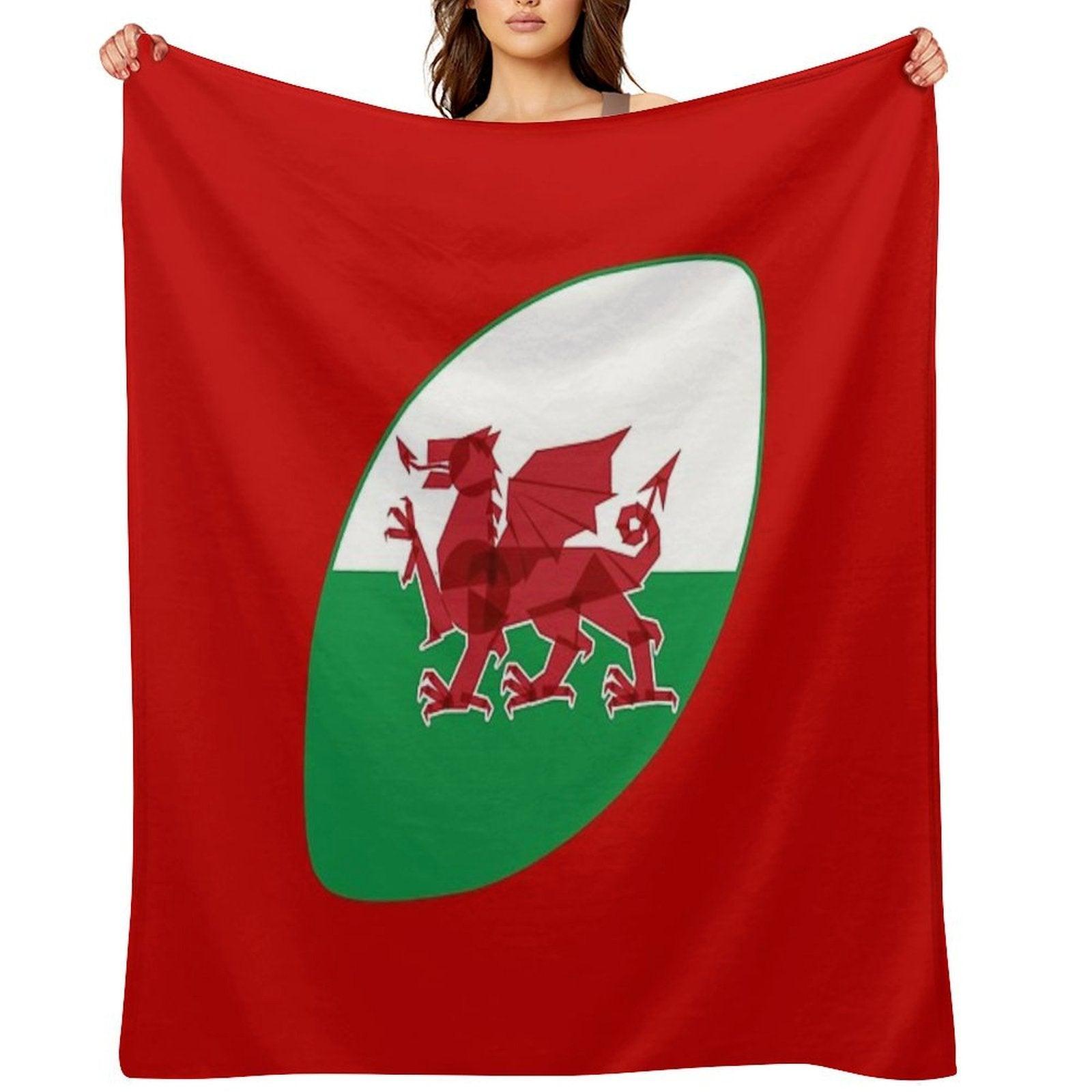 Rugby Wales Throw Blanket