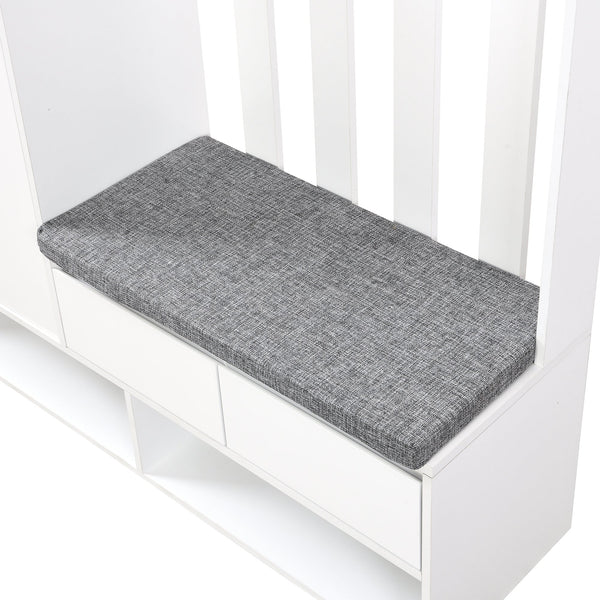 39.3'W70.8'H multifunctional corridor shoe cabinet with soft padded nail board and white clothes hanger with entrance hook