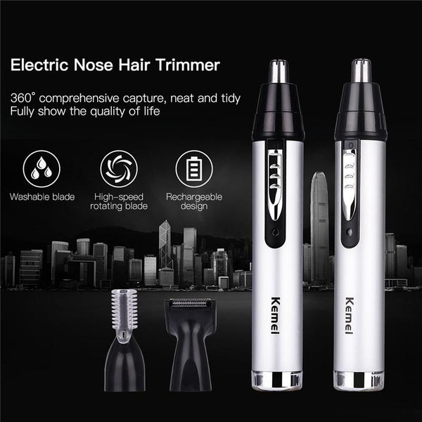 Kemei Fast shaving Men Electric Nose Ear Hair Trimmer Painless Women trimming sideburns eyebrows Beard hair clipper cut Shaver46