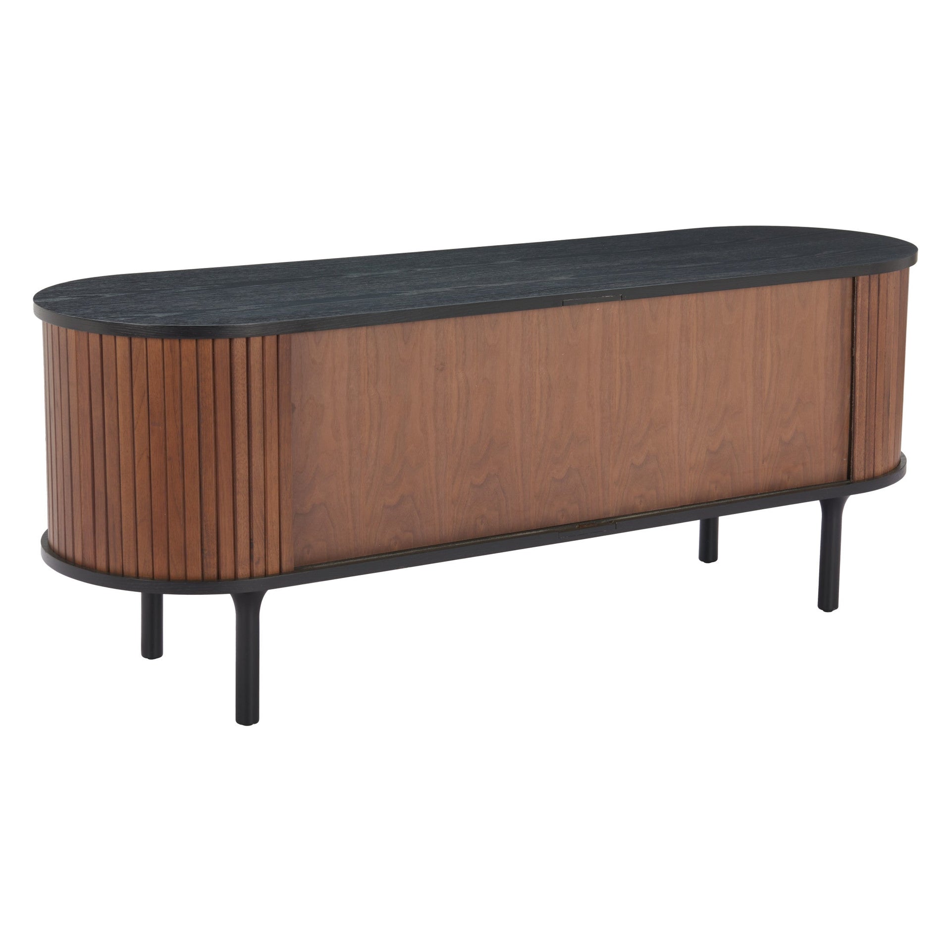 Koriana Entertainment Stand Black & Walnut
