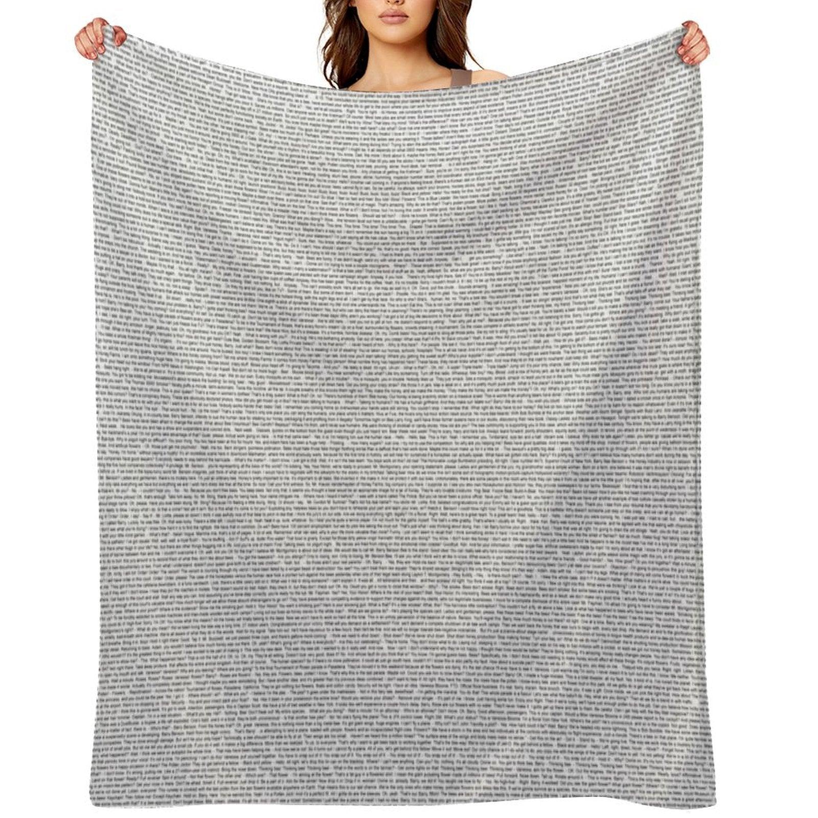 The Entire Bee Movie Script Throw Blanket