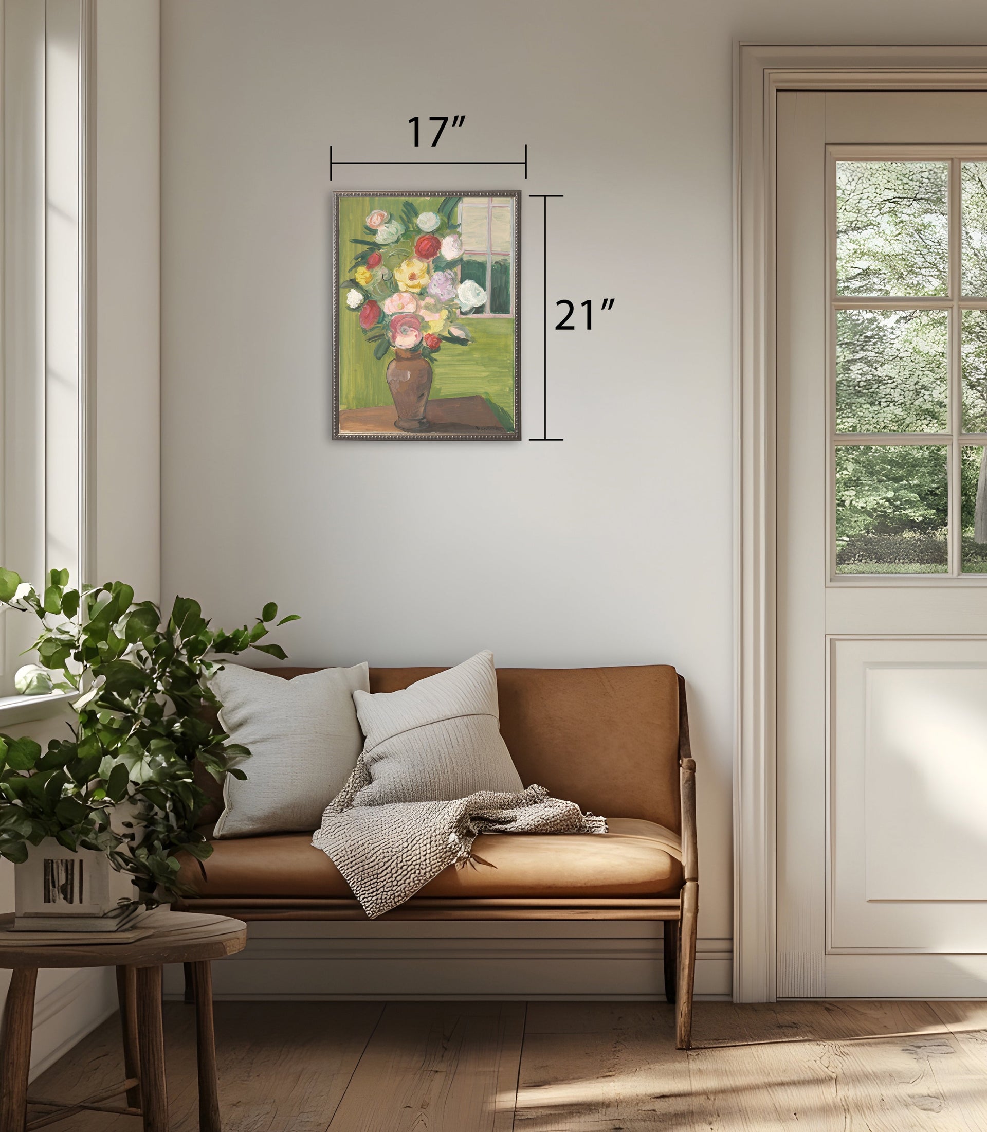 Vintage Floral Oil Painting Reproduction