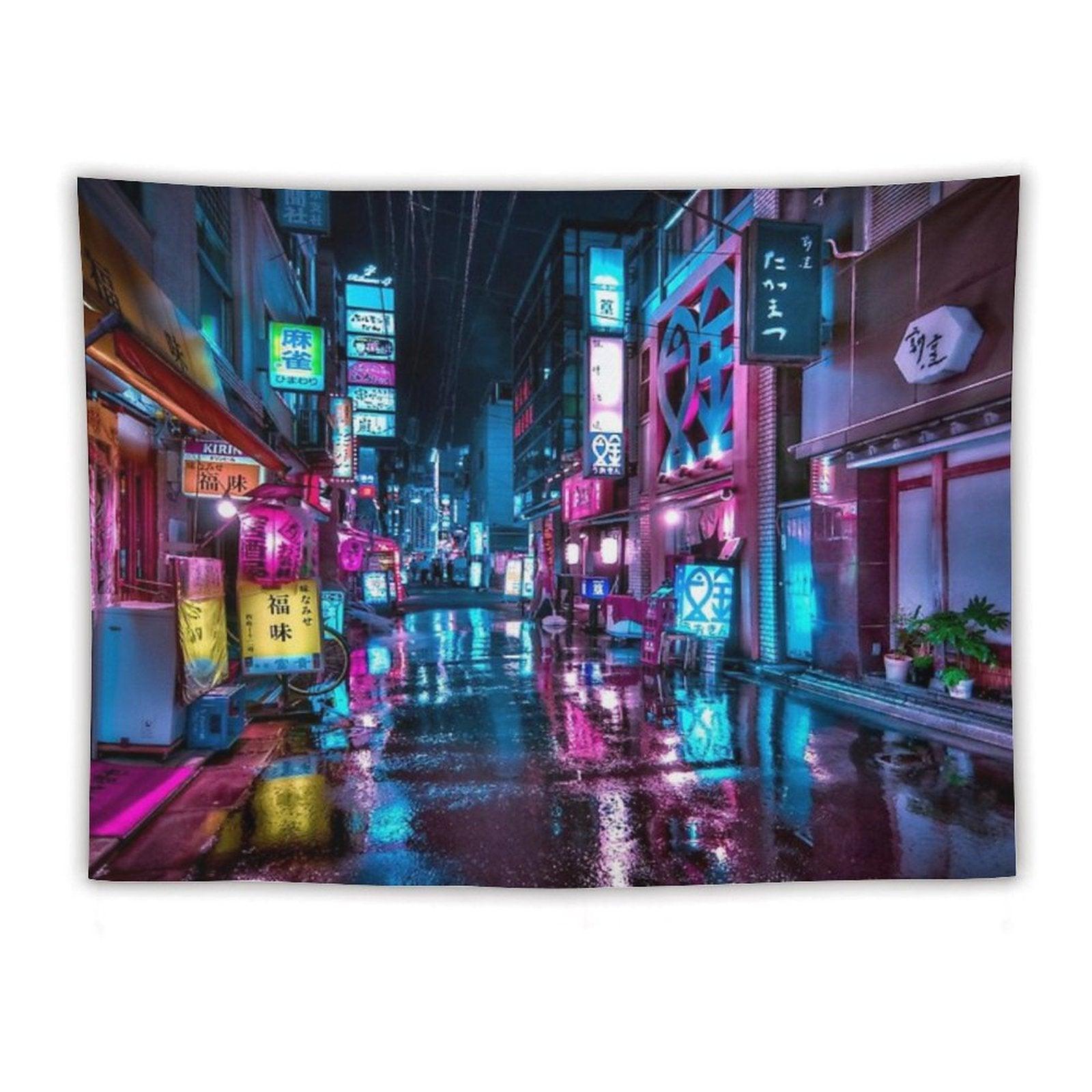 Tokyo at Night - Shimbashi Tapestry