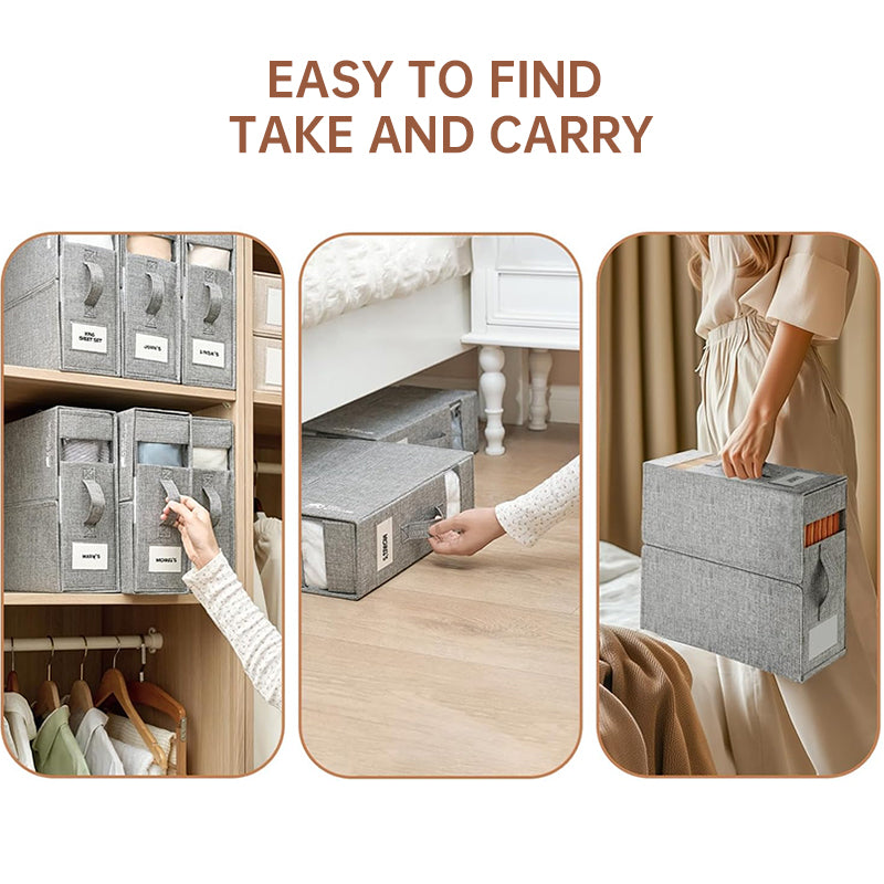 Compact Foldable Storage Cubes for Linens, Towels & Bedding Essentials