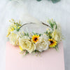 Big Rose Crown Simulation Flower Hair Hoop Sunflower Vine Flower Ring Street Dance Headwear - QH766