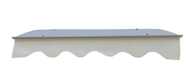 GarLUGH DA4734W Series Door Window Awning Made of 0.137 Inch Thick Crystal Solid Polycarbonate Sheet in size of 47