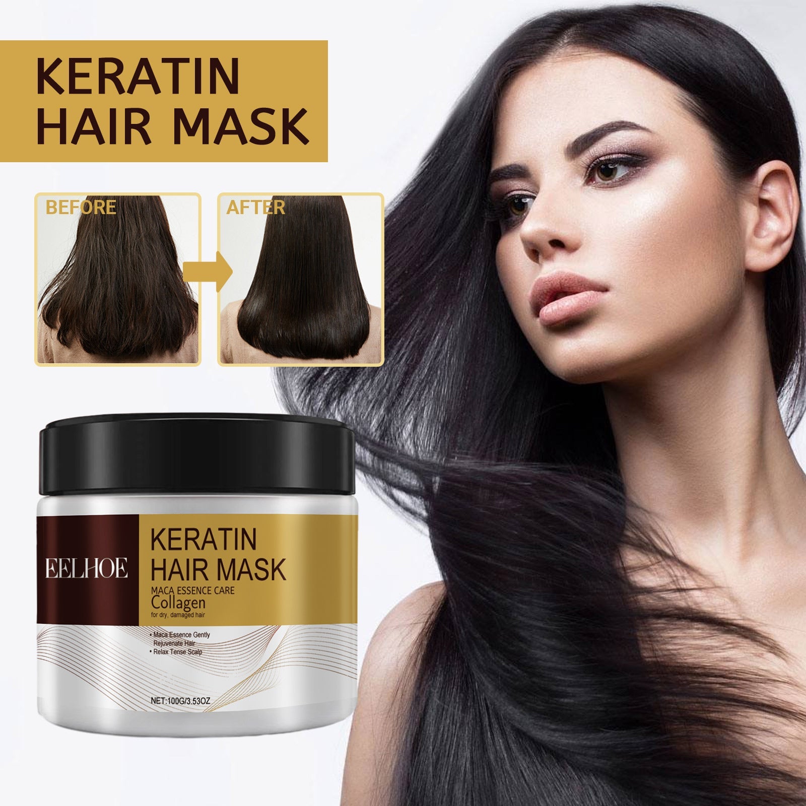 Repair Moisturizing Hair Mask Deep Moisturizing Repair Damaged Hair Dry Split Knot Hair Mask