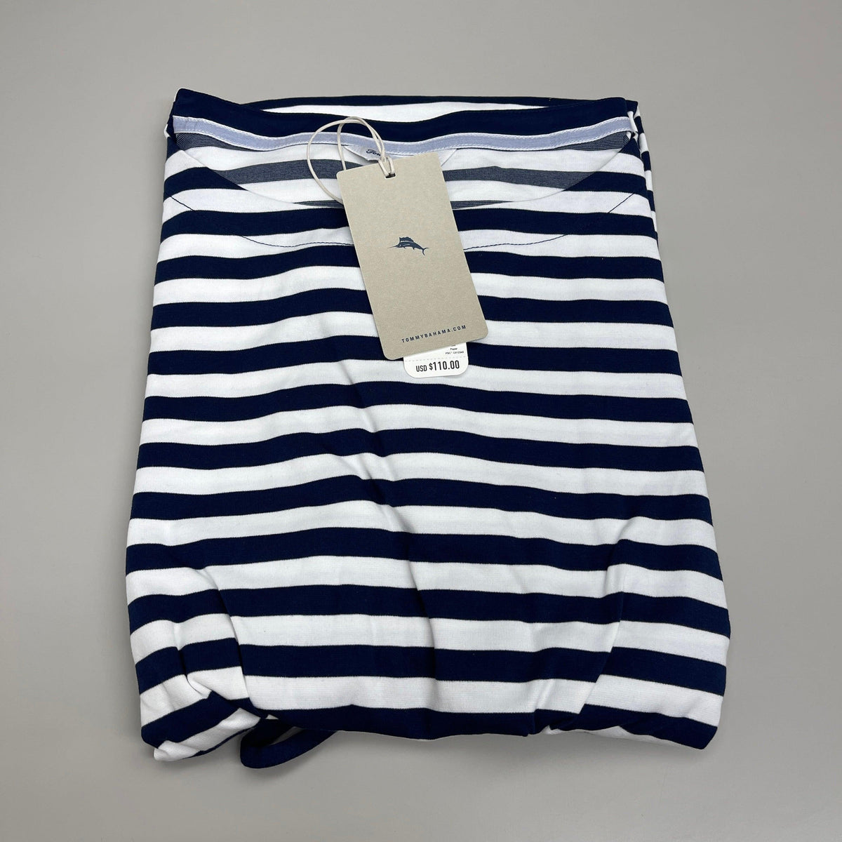 TOMMY BAHAMA Women's Short Sleeve Amira Stripe Short Dress Size S Island Navy (New)