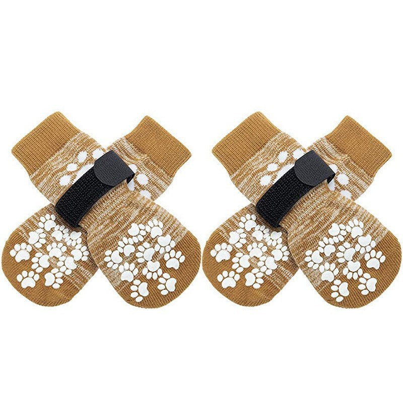 Pet socks foot covers cat and dog socks outdoor anti slip and waterproof shoes socks