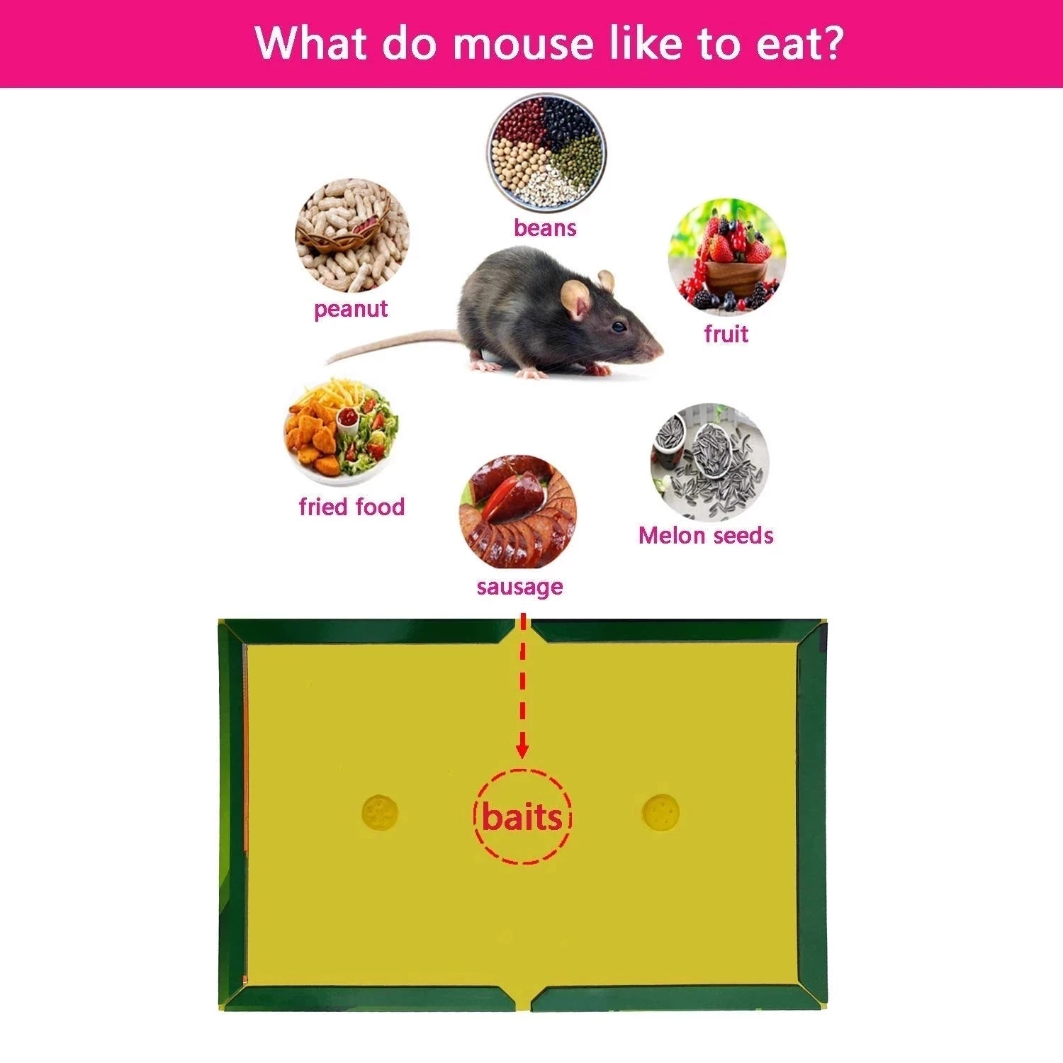 3-15pcs Mouse Board Sticky Mice Glue Trap High Effective Rodent Rat Bugs Catcher Pest Control Reject Non-toxic Eco-Friendly