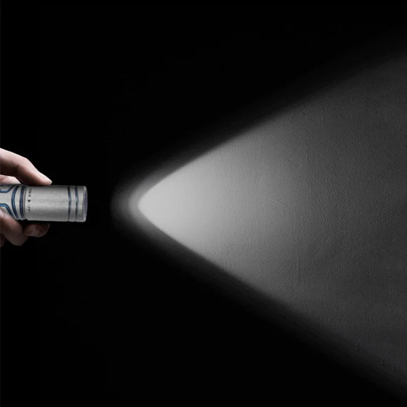 Titanium Alloy Handheld Torch Mini LED Flashlight Portable Outdoor Wautton Outdoor Gear